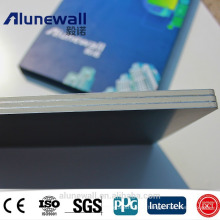 Alunewall different types of 3mm 4mm 5mm pvdf aluminium composite panel/plastic core aluminum composite acp sheet